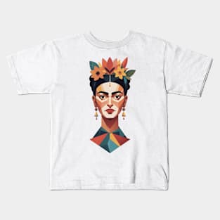 Frida's Rainbow Essence: Colorful Illustration Kids T-Shirt